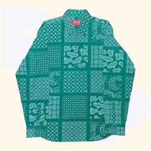 Supreme Paisley Grid Shirt (Large)